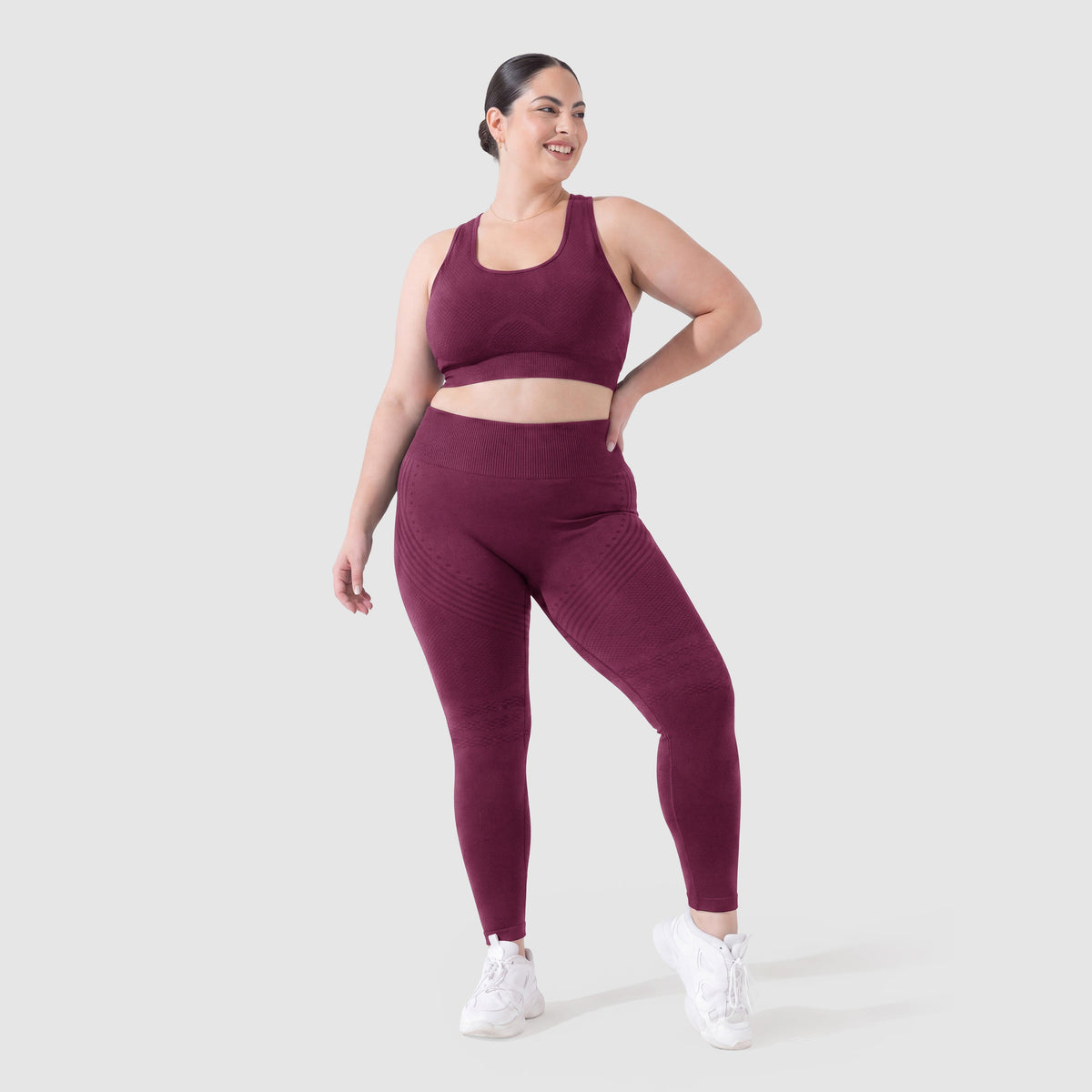 Sculpt 3D Lift & Smooth Leggings in Plum, front