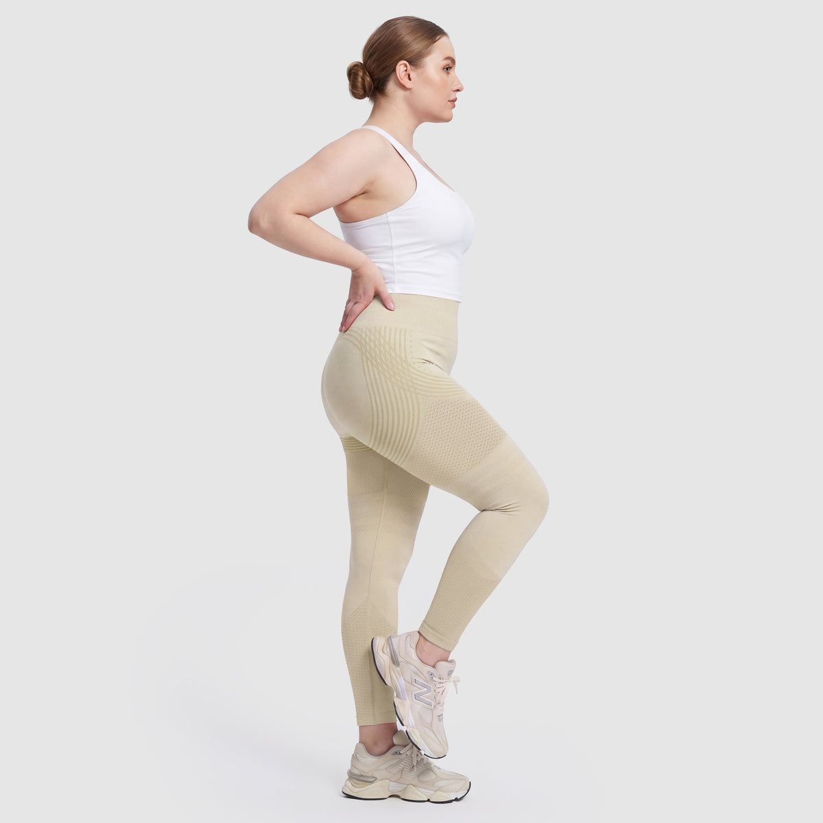 Sculpt 3D Lift & Smooth Leggings in Beige